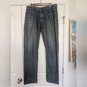 Mens Stalker Medium Wash Denim Size 42 Regular (Fits Like 32 Waist)